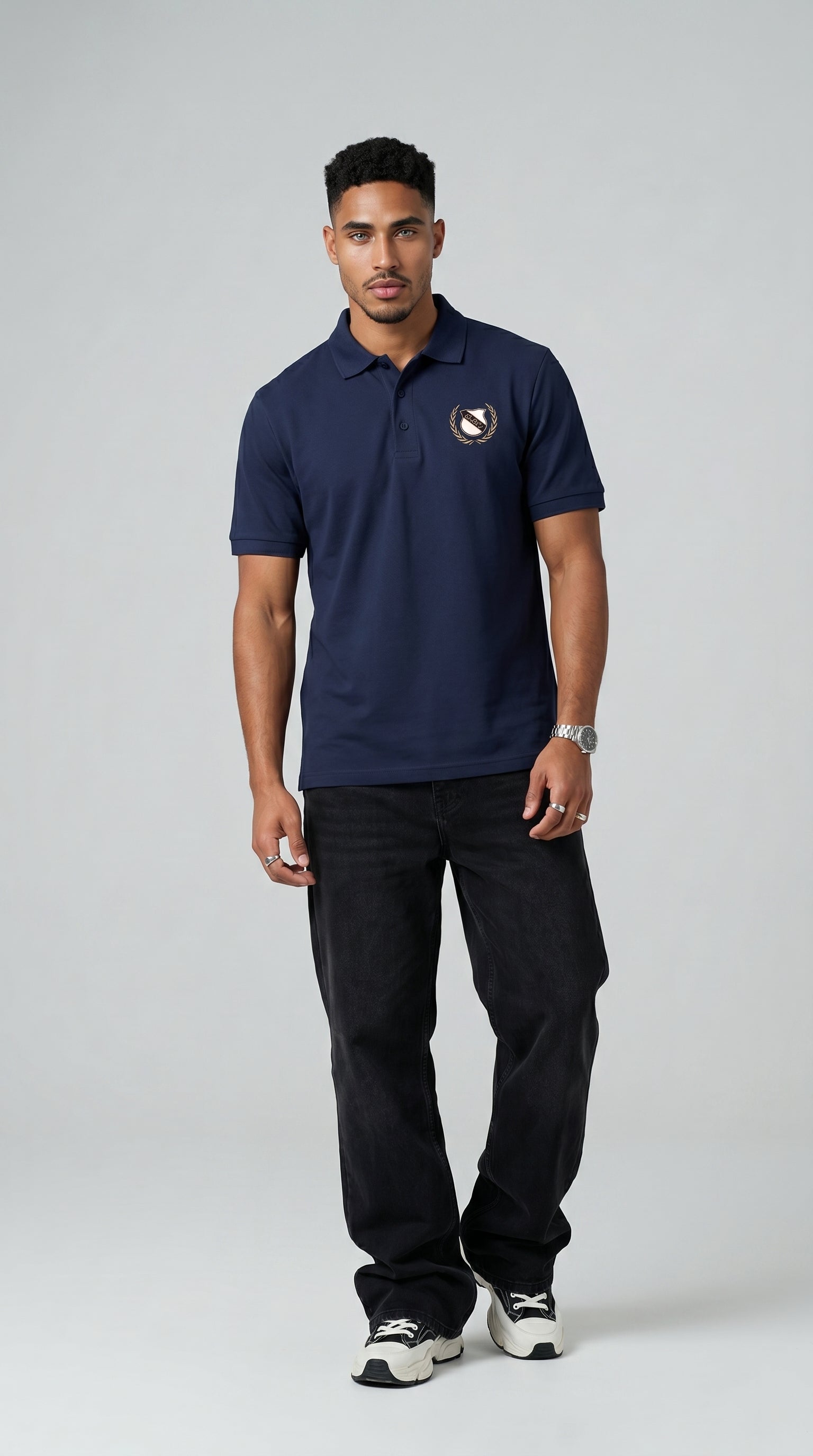 Signature Polo Navy Blue T-Shirt