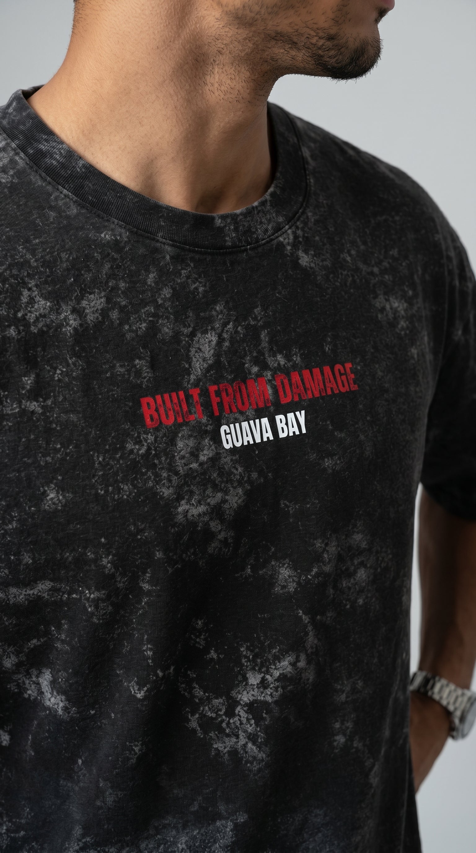 Built From Damage Acid Wash T-Shirt