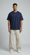 Basic Oversized Navy Blue T-Shirt