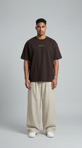 Basic Oversized Brown T-Shirt